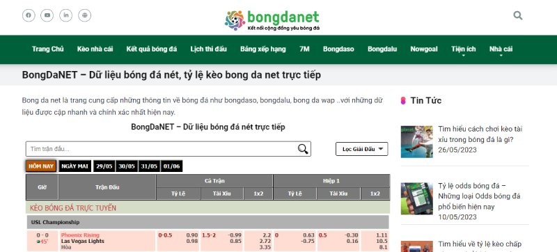 Tổng quan về trang Bongdanet